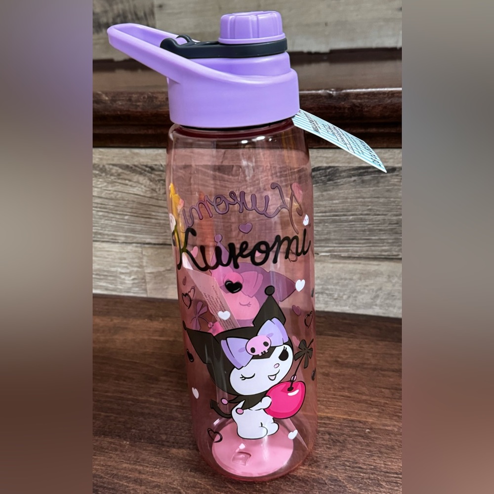 Kuromi plastic Sport water bottle with Hinged Handle 28oz -  NEW